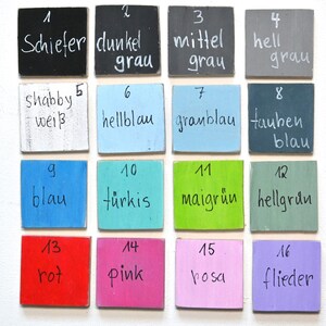 Türschild Pusteblume Türschild personalisiert Schmetterlinge Familienschild Holz Türschilder mit Herzanhänger Herzen Shabby Schild Bild 7