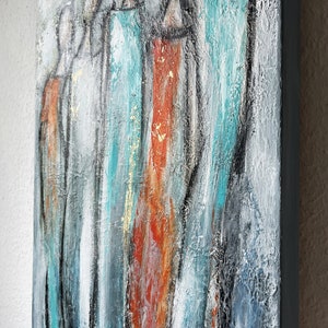 Acrylbild Frauen abstrakt/Strukturbild mit Blattgold/figurative Kunst/moderne Malerei/abstrakte Kunst auf Leinwand Bild 7