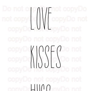 Rae Dunn Inspired Printable | Valentine Word Art Printable | Farmhouse Valentine Decor  | Tiered Tray Decor | Instant Download