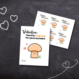 Mushroom Pun Valentine’s Day Cards Printable | Kids Valentines | Plant Valentines | DIY Valentine Cards