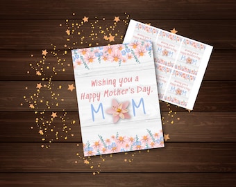 Mother’s Day Gift Tag | Mother’s Day Gift Favor Tag Printable | Mother’s Day Printable  | Happy Mother’s Day DIY Gift Tag