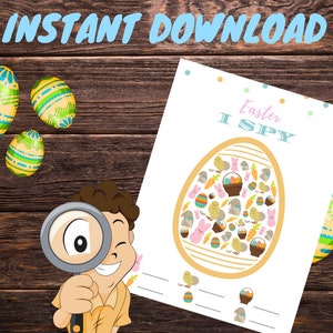 Easter ISpy  Printable | Kids Easter Activity | Easter Game for Kids Download