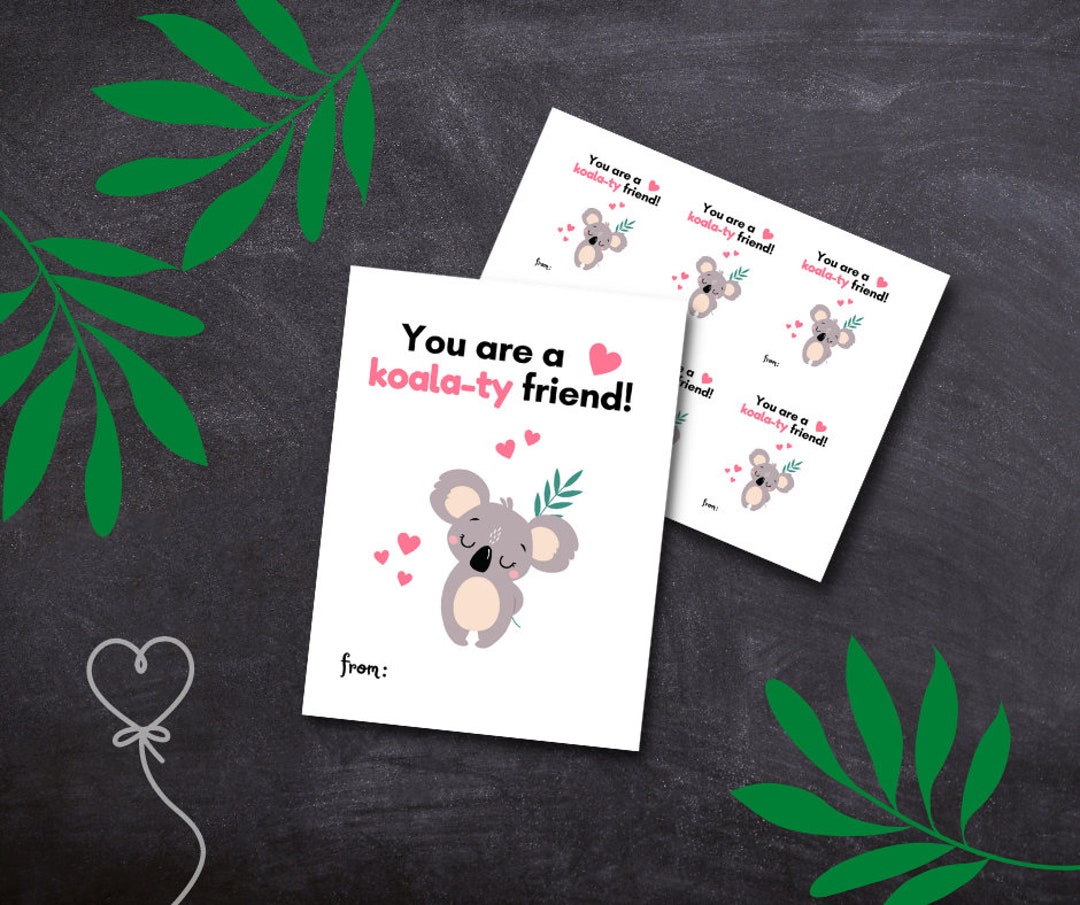 Koala Pun Valentine’s Day Cards Printable | Funny Valentines | Pink ...