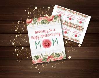 Mother’s Day Gift Tag | Mother’s Day Gift Favor Tag Printable | Mother’s Day Printable  | Happy Mother’s Day DIY Gift Tag