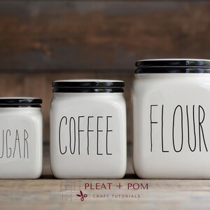 Rae Dunn Inspired Printable | Kitchen labels Printable | Farmhouse Kitchen Decor   | Instant Download