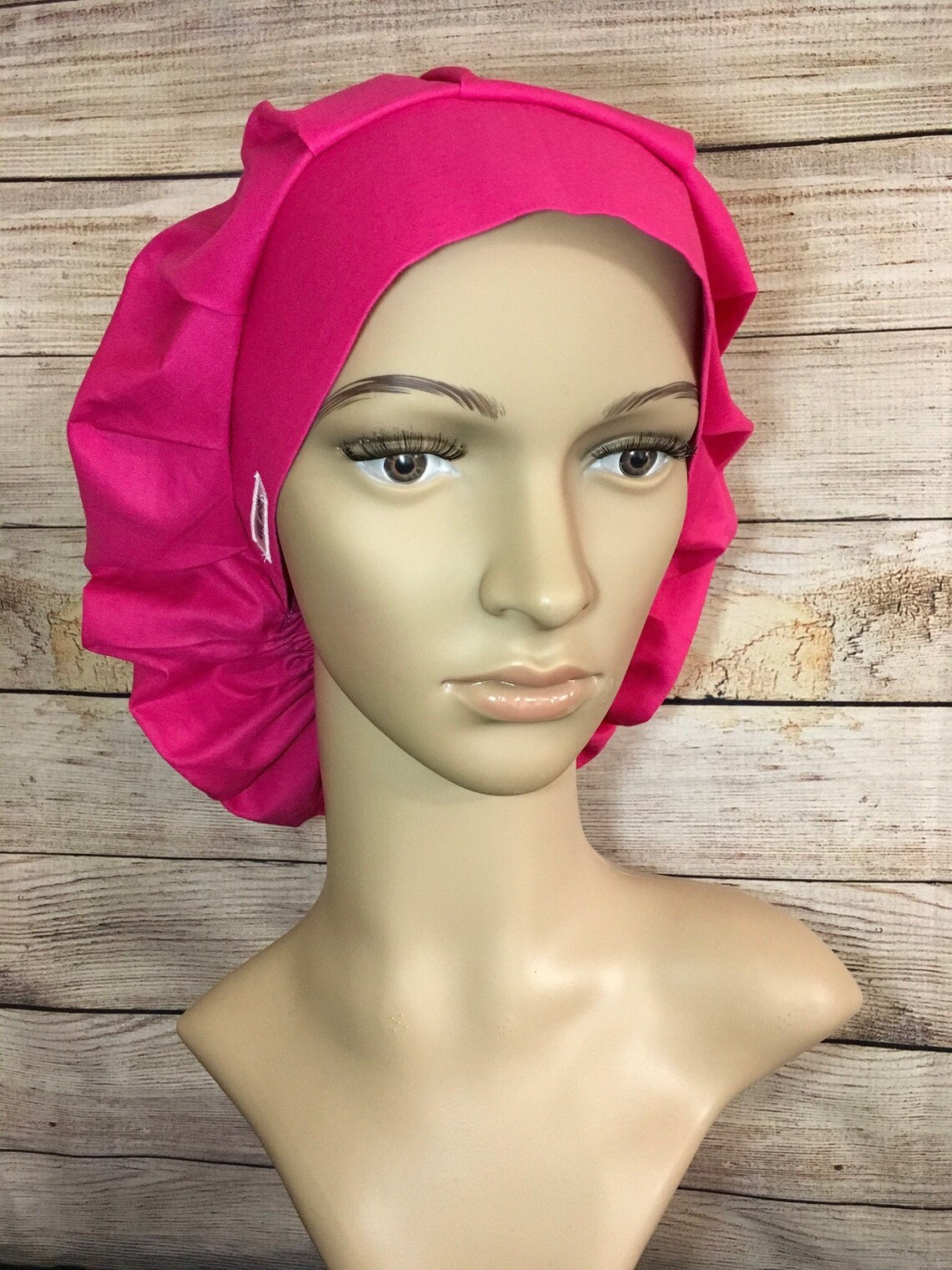Hot Pink Bouffant CapScrub Caps for Women Scrub Hats Etsy