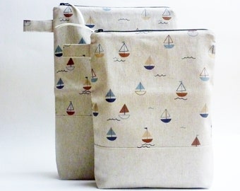 Wet bag/diaper bag/wetbag sailing boat