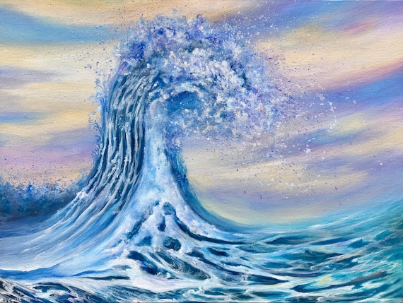 Original Acrylic Wave Painting Ocean Painting Water Painting Etsy Original Acrylic Wave Painting Ocean Painting Water Painting Etsy