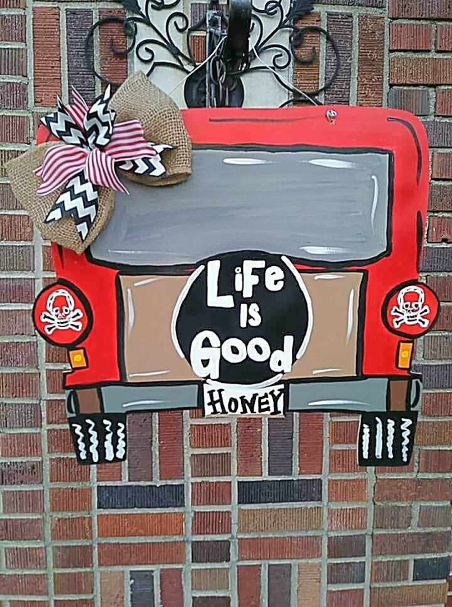 Jeep Door Hanger Life Is Good Jeep Door Decor Housewarming Etsy