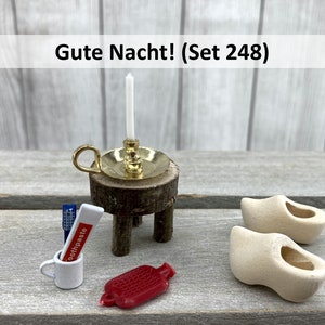 Wichtel Zahnbürste (Set 248) • Mini Zahnpasta • Mini Laterne • Wichtel Toiletten Zubehör • Bett geh Artikel • Wichtel Zubehör