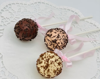 Faux Cake Pops 3er Set Gefälschte Cake Pops Imitation Lebensmittel Faux süßigkeiten Foto Requisite Party Decor home staging Display Food Lolli