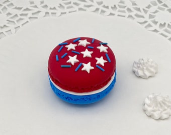 Faux Patriotic Macaroons Independence Day 4th Of July Decor Patriotic Sweets Fake Cookie Parties Fake Food Display