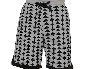 Light Gray and Black Basketball Rezball Shorts