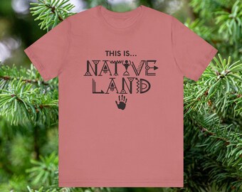 Native Land Unisex Tee, Original Artwork, Bhie-Cie Zahn-Nahtzu, Nature Lover Gift, Earth Day Shirt