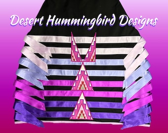 Jewel tone ribbon skirt; Native Ribbon Skirt; Purple Ribbon Skirt; Special Occasion Skirt