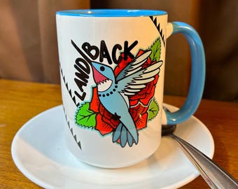 Hummingbird Land Back Coffee Mug, 15oz