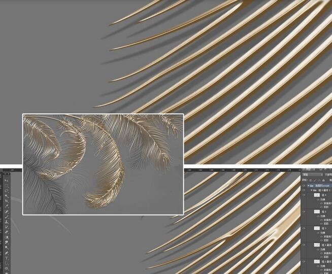 3D Silk Panoramic Wallpaper, 500 X 280 Cm Large Gold Feather Large Wall Poster For Living Room, Adult, Children's Room, Study Decoration