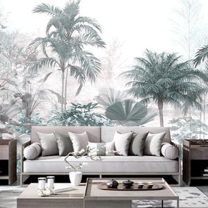 Tropical Rainforest Plants and Trees Forest Jungle Wallpaper Wall Mural Home Decor