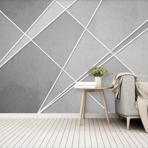 Nordic Minimalist Retro Art LIne Geometric Wallpaper Wall Mural Home Decor for Living Room Dinning Room