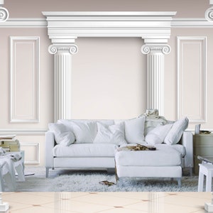 3D Roman Pillar Wallpaper Mural: Modern Home Decor