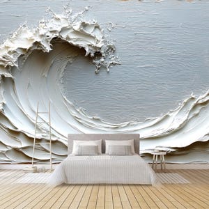 3D Abstrakt Wellen Meer Natur Tapete Wandbild Wohnkultur für Wohnzimmer Schlafzimmer oder Esszimmer