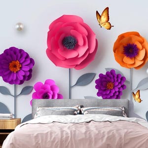 3D Blumen Floral Kinder Babys Kinderzimmer Kinderzimmer Tapete Wandbild Wohnkultur
