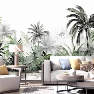 Tropical Rainforest Wallpaper Mural: Peel and Stick Jungle Decor