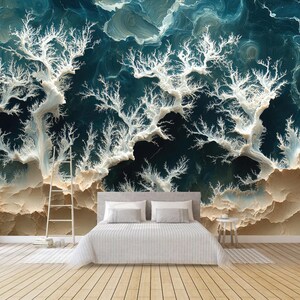 3D Abstrakt Meereswellen Natur Landschaft Tapeten Wandbild Wohnkultur