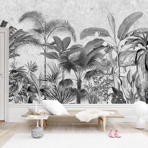 Tropical Rainforest Plants and Trees Forest Jungle Wallpaper Wall Mural Home Decor