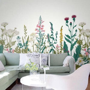 American Style Countryside Small Flowers Wallpaper, Floral Wall Mural, Wall Art, Living and Dinning Room Wall Paper
