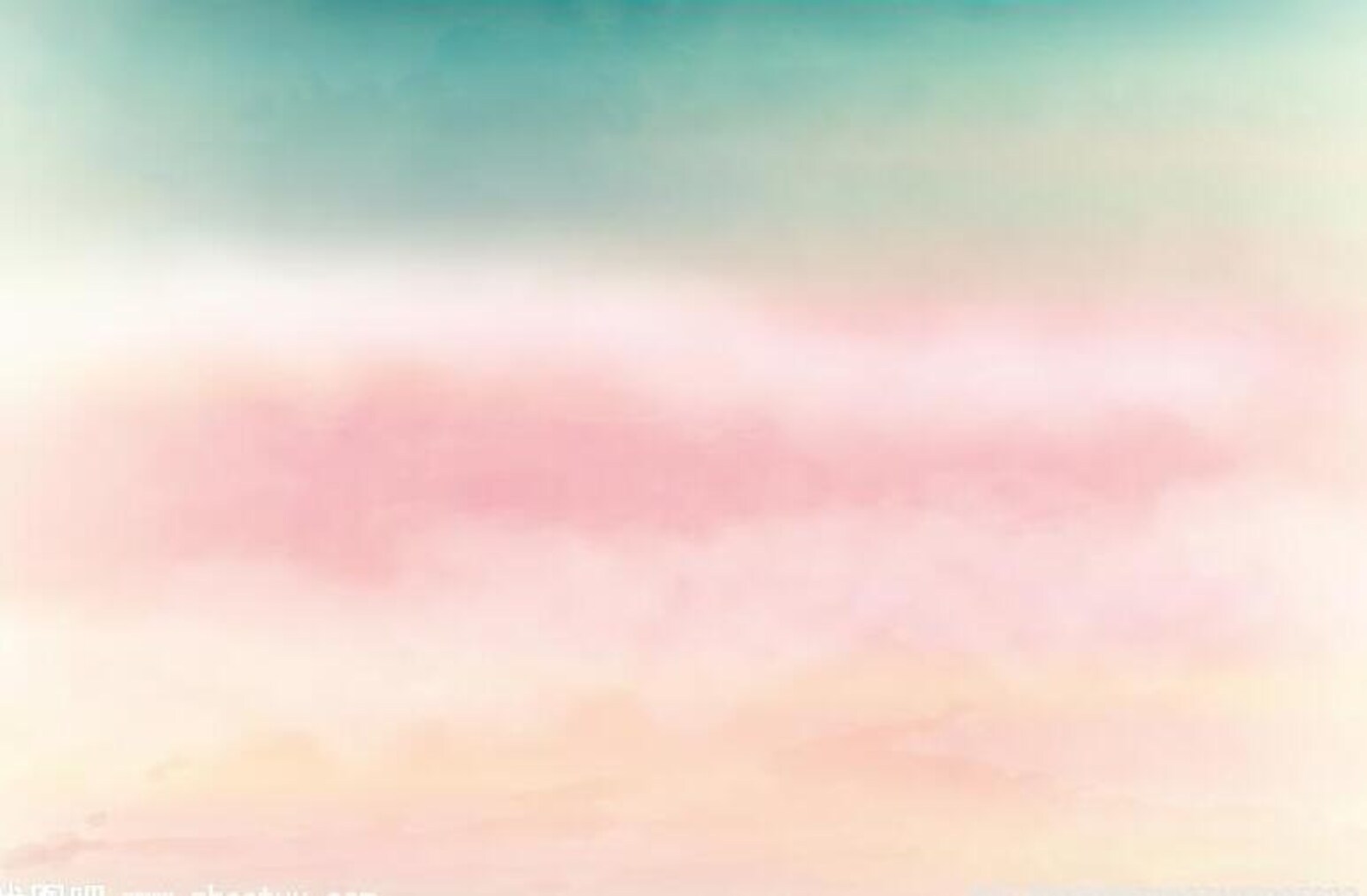 Abstract Pink and Green Clouds Wallpaper Rainbow Clouds Wall Etsy