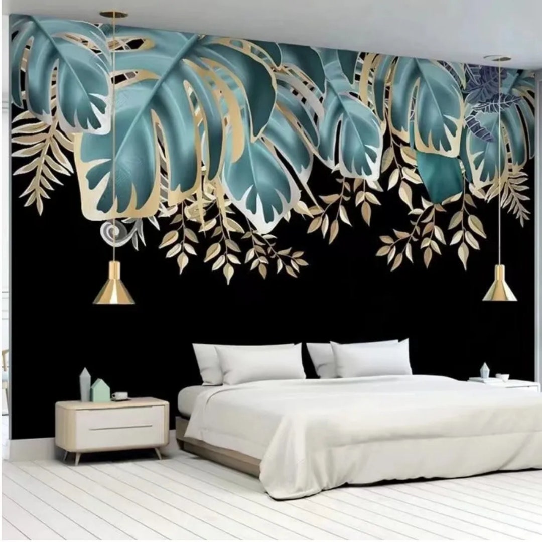 Tropical Banana Leaf Wallpaper Mural: Peel and Stick Home Decor - Etsy UK