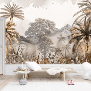 Tropical Rainforest Plants and Trees Forest Jungle Wallpaper Wall Mural Home Decor