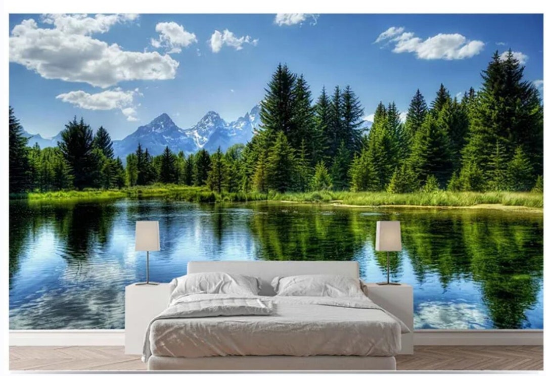 Stone Mountain Tree Forest Natural Scenery Wallpaper Wall Mural Home