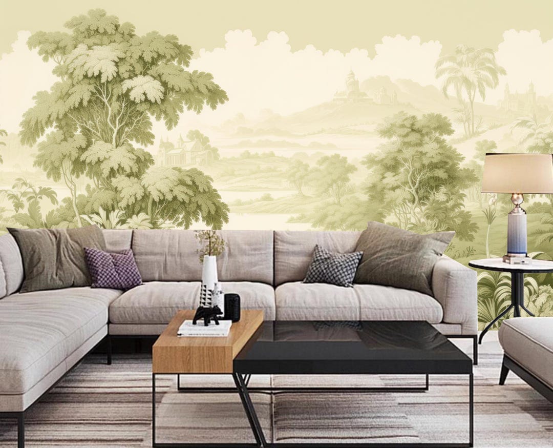 Tropical Forest Wallpaper Mural: Peel and Stick Wall Decor - Etsy