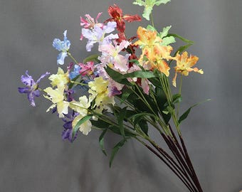 Artificial Iris Flower Stem – Elegant Wedding DIY Floral Decor, 33.4"