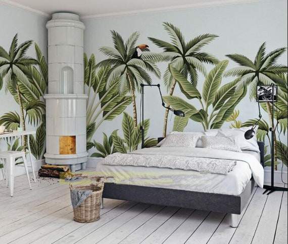 Southeast Asia Coconut Palm Tropical Plants Wallpaper | Etsy