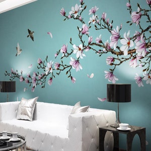 Magnolia New Chinese Bird Flower Wallpaper Wall Mural