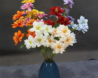 Jonquilles artificielles et herbe perlée, décoration florale de mariage (31,49 po.)