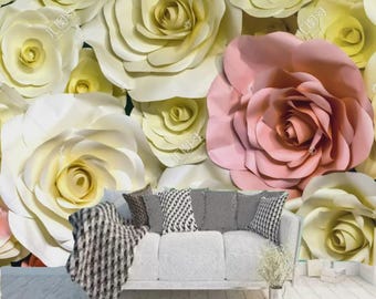 3D Floral Wallpaper Mural: Living Room Bedroom Home Decor