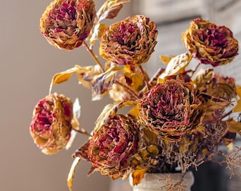 Dried Look Artificial Peony: Fall Wedding Home Decor