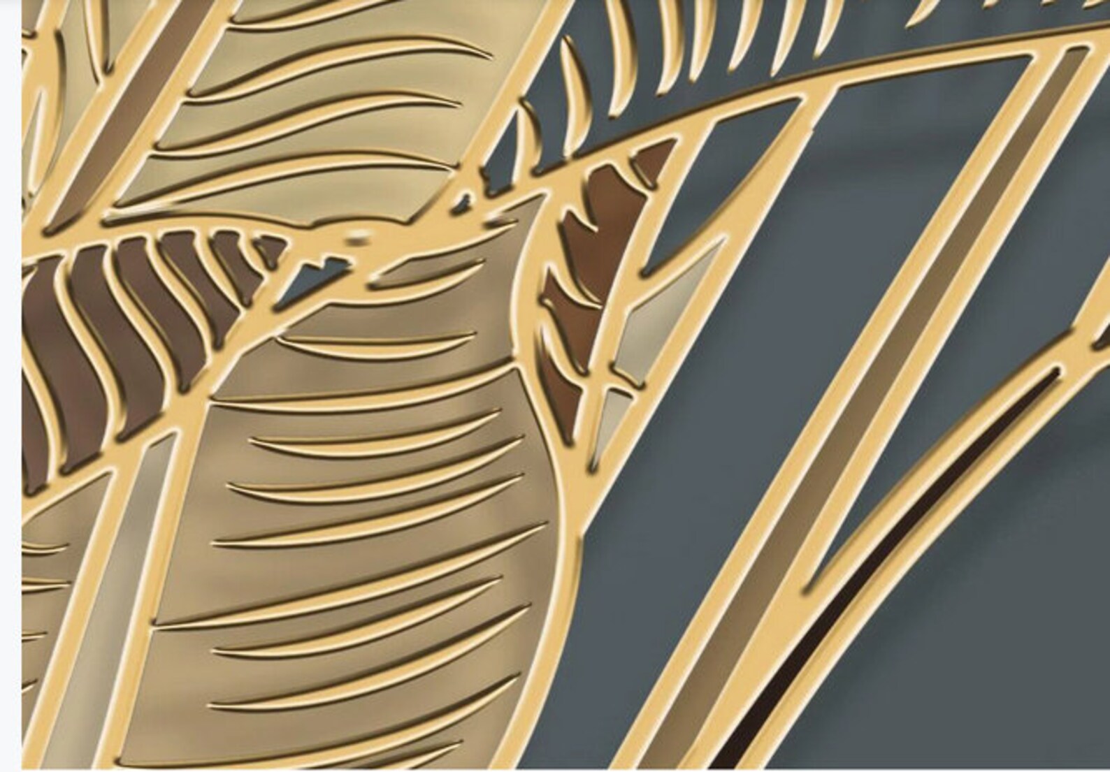 Luxury Gold Banana Leaf Wallpaper 3D Big Banana Leaves Wall Etsy