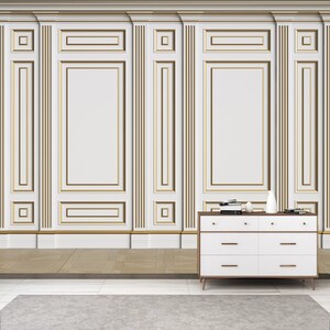 Classic Architecture White Pillaster Wallpaper Wall Mural Wall Decor for Living Room Bedroom or Dinning Room
