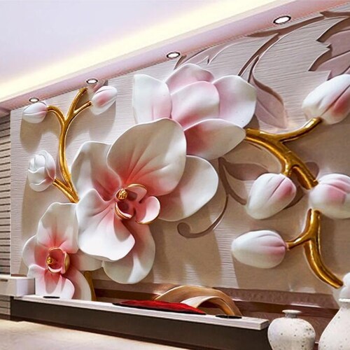Photo Wallpaper 3D Phalaenopsis Relief Wall Modern Fashion - Etsy Photo Wallpaper 3D Phalaenopsis Relief Wall Modern Fashion - Etsy