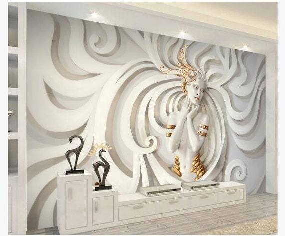 3d Relife Women Wallpaper Sexy 3d Beauty Women Wall Murals Etsy Singapore