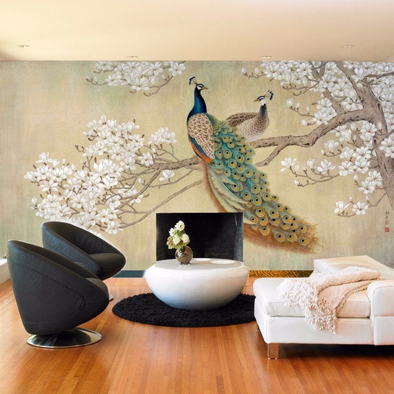 Buy Photo Wallpaper Modern Art Painting Chinese Living Room Online in India  - Etsy