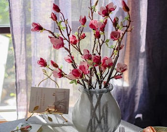 Bloemstuk kunstmagnolia: 36,22" kunstbloemendecor