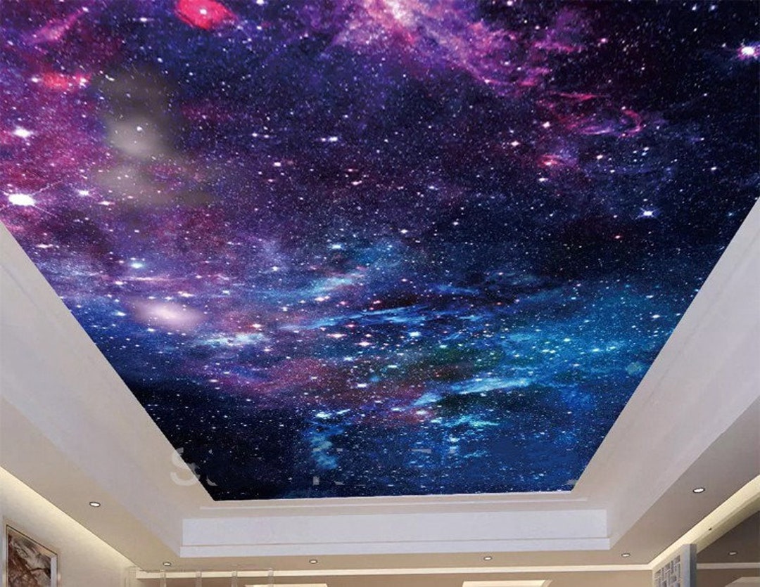 Beautiful Starry Skyceiling Wallpaper Wall Mural Hotel Etsy