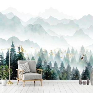 Custom 3D Photo Large Mural Wallpaper Nordic Forest Cedar Landscape Decorative Painting Background Wall Murals