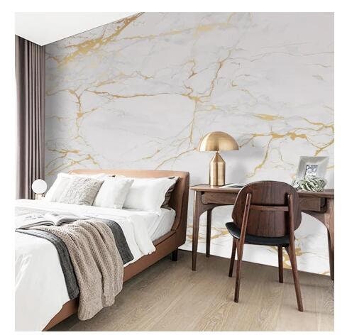 Abstract Marble Gold Geometric Pattern Wallpaper Murals For Walls - View #5